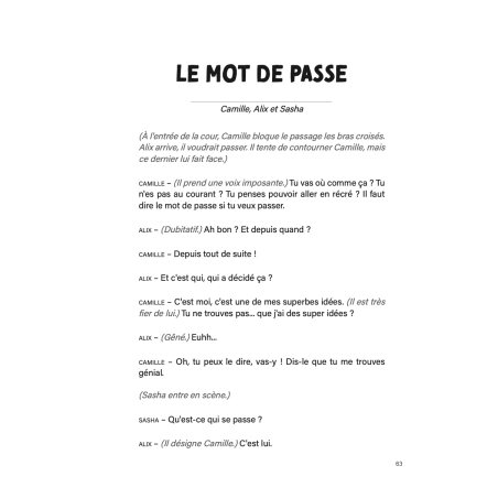 Théatre jeunesse - Saynètes à l'école